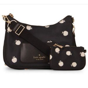 Spade Chelsea Black & White Orchard Apple Crossbody